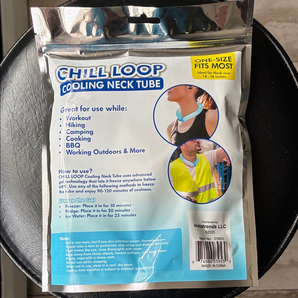 Chill Loop Cooling Neck Tube to cool body